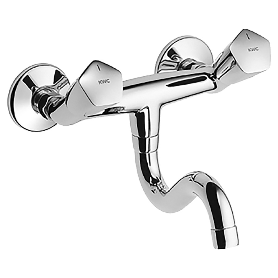 Batteria a parete STAR AP, D 153 mm, sporgenza 300 mm erogatore orientabile bassa portata 14 (L min) collegamenti a vite 1 2" x 1 2" classe di rumorosità I, Classe energetica F chromeline