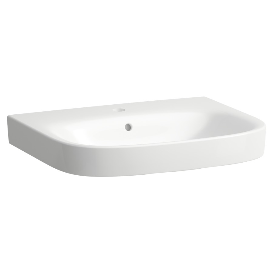 Lavabo Procasa Uno 60 x 48 cm, ceramica con troppopieno, semicircolare bianco 1 foro rubin., standard