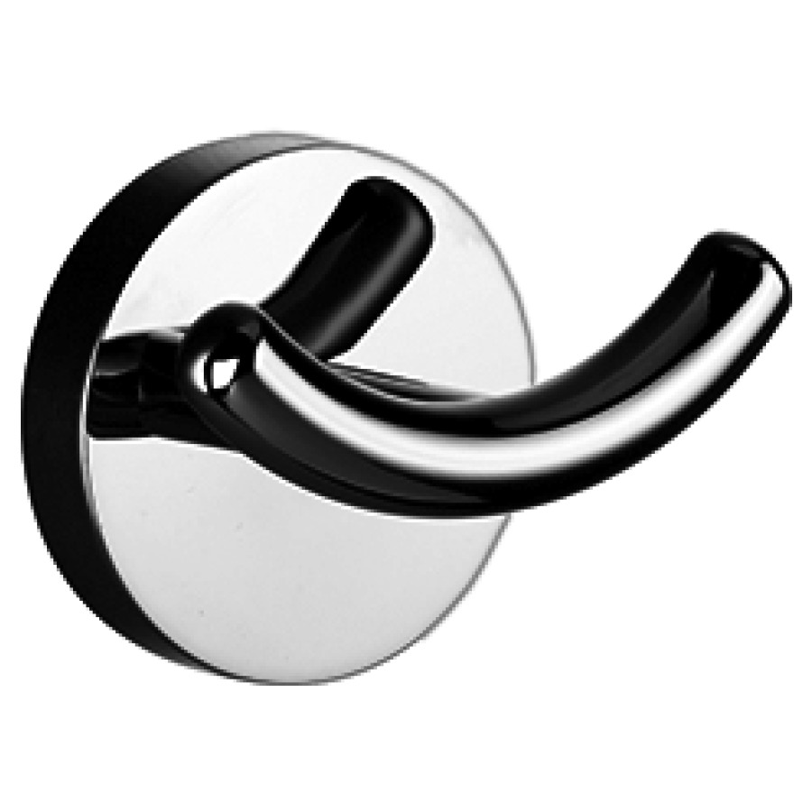 Gancio portasalviette Procasa Uno, S 4,6 cm, doppio per incollare o trapanatura senza set di fissaggio per incollare 591 496 497 cromato