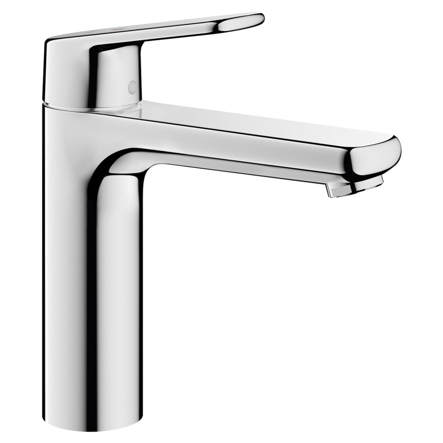 Miscelatore per lavabo Procasa Tre  sporgenza 140 mm, scarico fisso senza valvola di scarico flessibili di collegamento 3 8" classe di rumorosità I chromeline