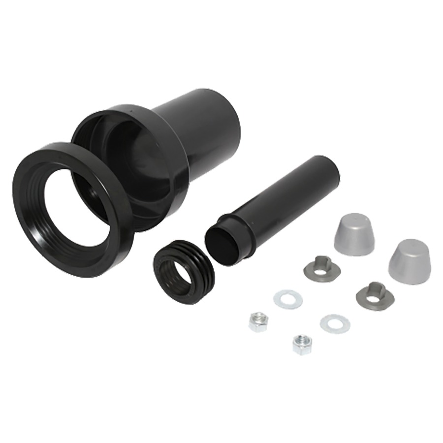 Guarnitura d'attacco Procasa D 90 mm, per vaso sospeso 2 calotta aspetto metallico nero