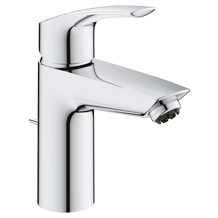 Miscelatore per lavabo EUROSMART S-Size S 122 mm, bocca fissa, piletta eccentrica, per bollitore a bassa pressione cromato