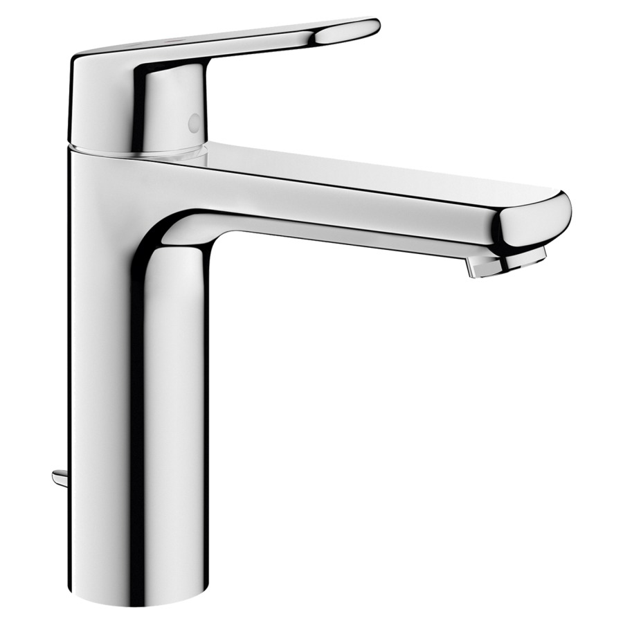 Miscelatore per lavabo Procasa Tre  sporgenza 140 mm, scarico fisso con valvola eccentrica flessibili di collegamento 3 8" classe di rumorosità I chromeline