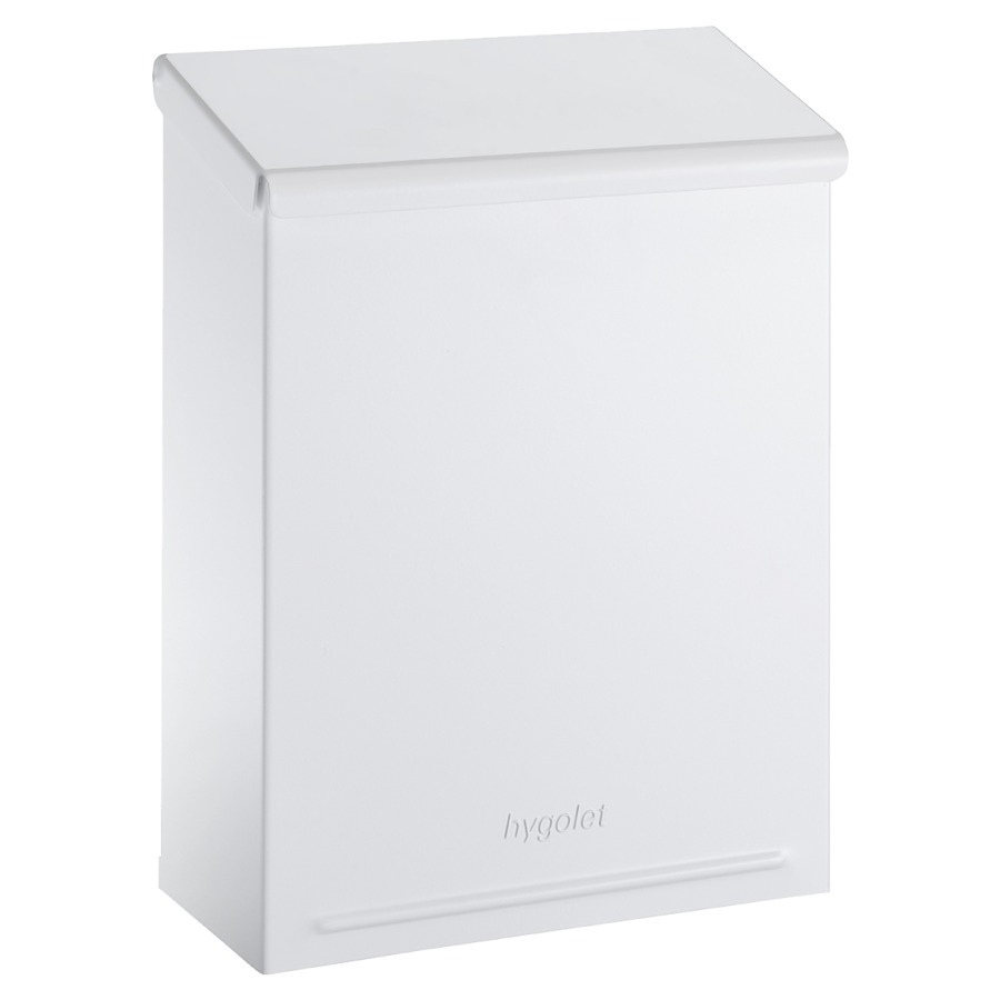 Contenitore rifiuti HYGOLET WALLBOX Whiteline, montaggio a parete, L 20,5 cm, A 28,5 cm P 10 cm, 1 rotolo di 50 sacchi in plastica 574 112 compreso bianco