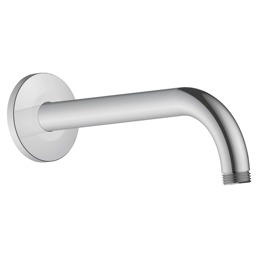 Braccio doccia parete DURAVIT S 210 mm, rosetta rotonda piegato cromato