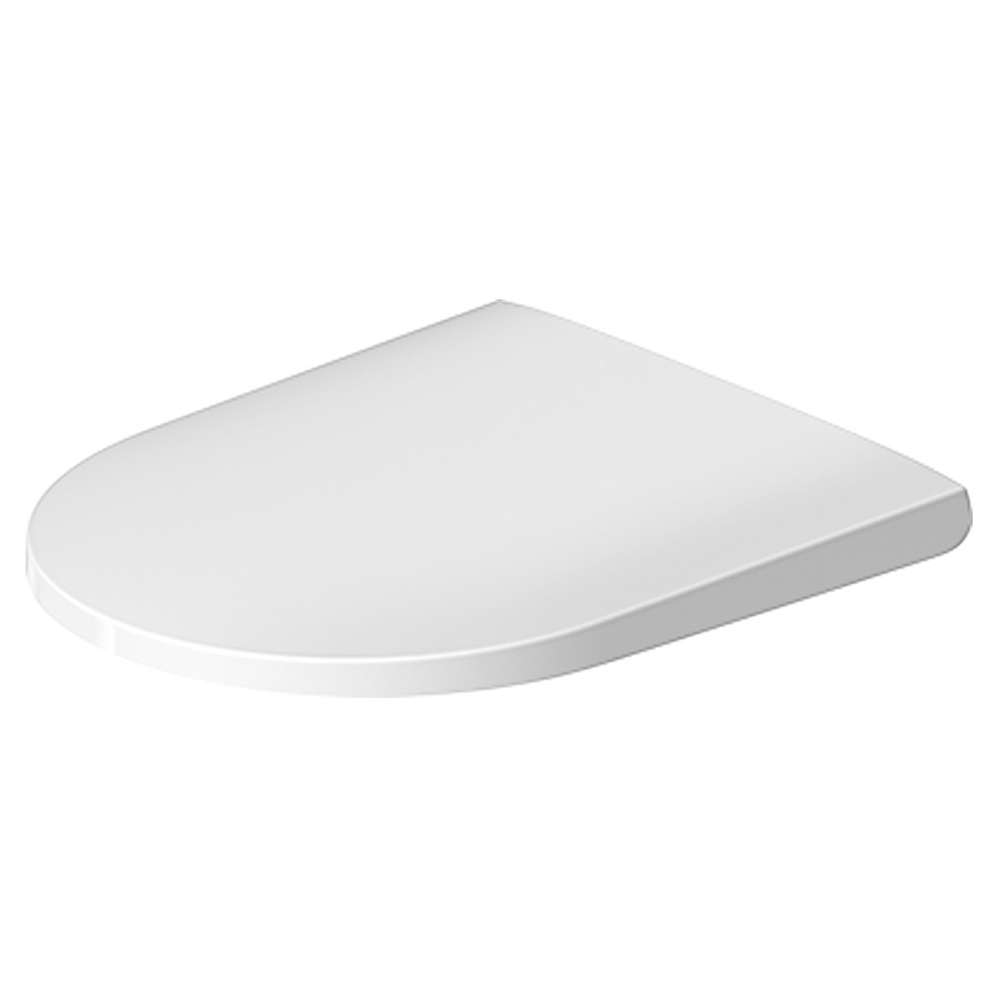 Sedile WC D-NEO con coperchio, tagliabile con abbassamento automatico bianco cerniere acciaio inossidabile