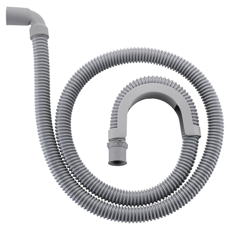 Tubo di scarico D 19 mm, 200 cm con gomito 90° senza colore