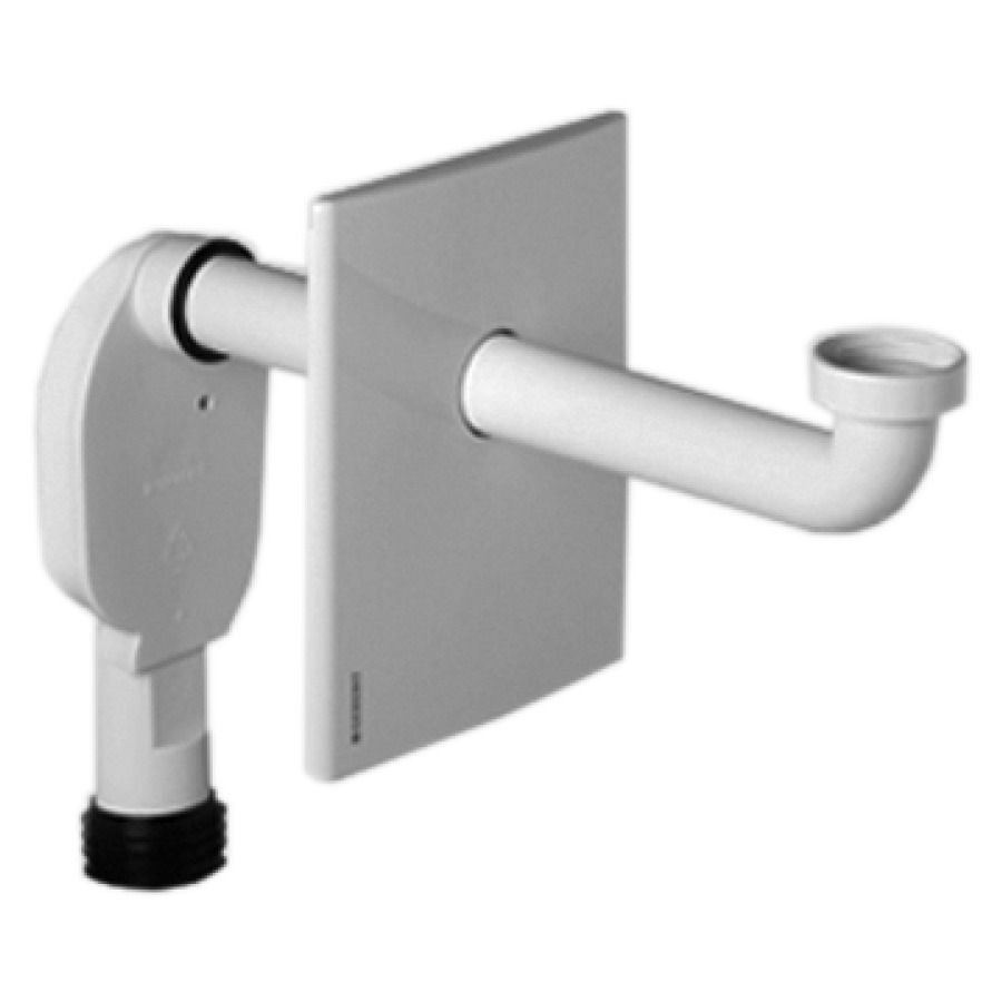 Set montaggio finale GEBERIT sifone ad incasso per lavabo costruzione massiccia curva di allacciamento D 32 mm placca di copertura, senza set di premontaggio 855 122 bianco