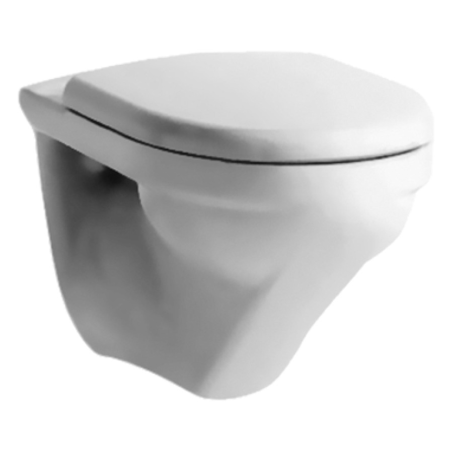 Vaso sospeso MODERNA R UP ceramica per cassetta ad incasso bianco standard