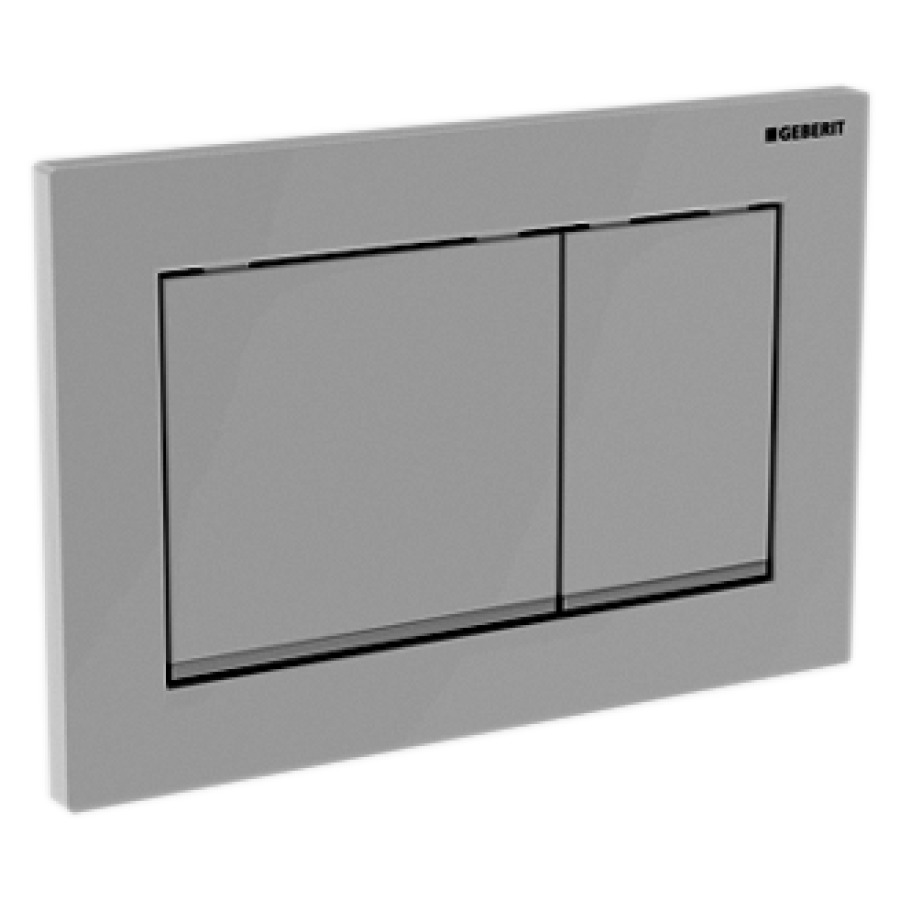 Placca di comando Sigma20 angolare Plastica, comando a due  quantità dal davanti bianco - cromato standard