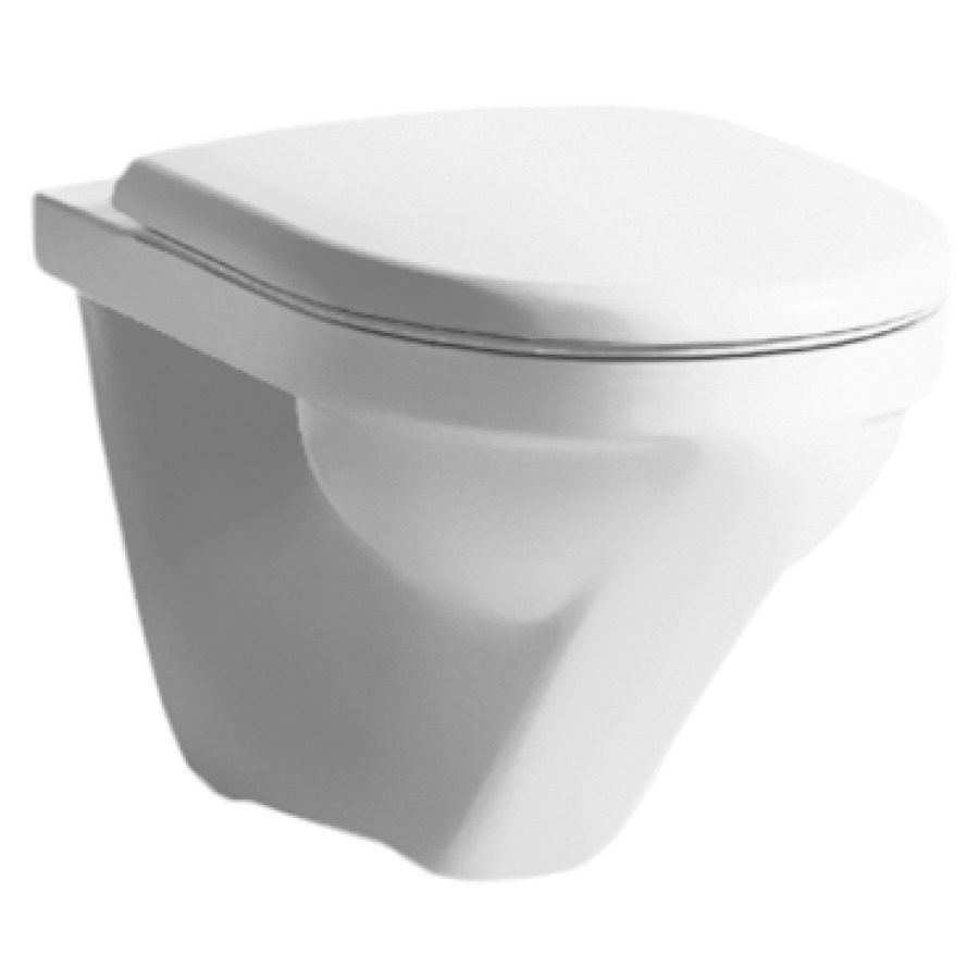 Vaso sospeso MODERNA R UP rimless, ceramica per cassetta ad incasso bianco standard