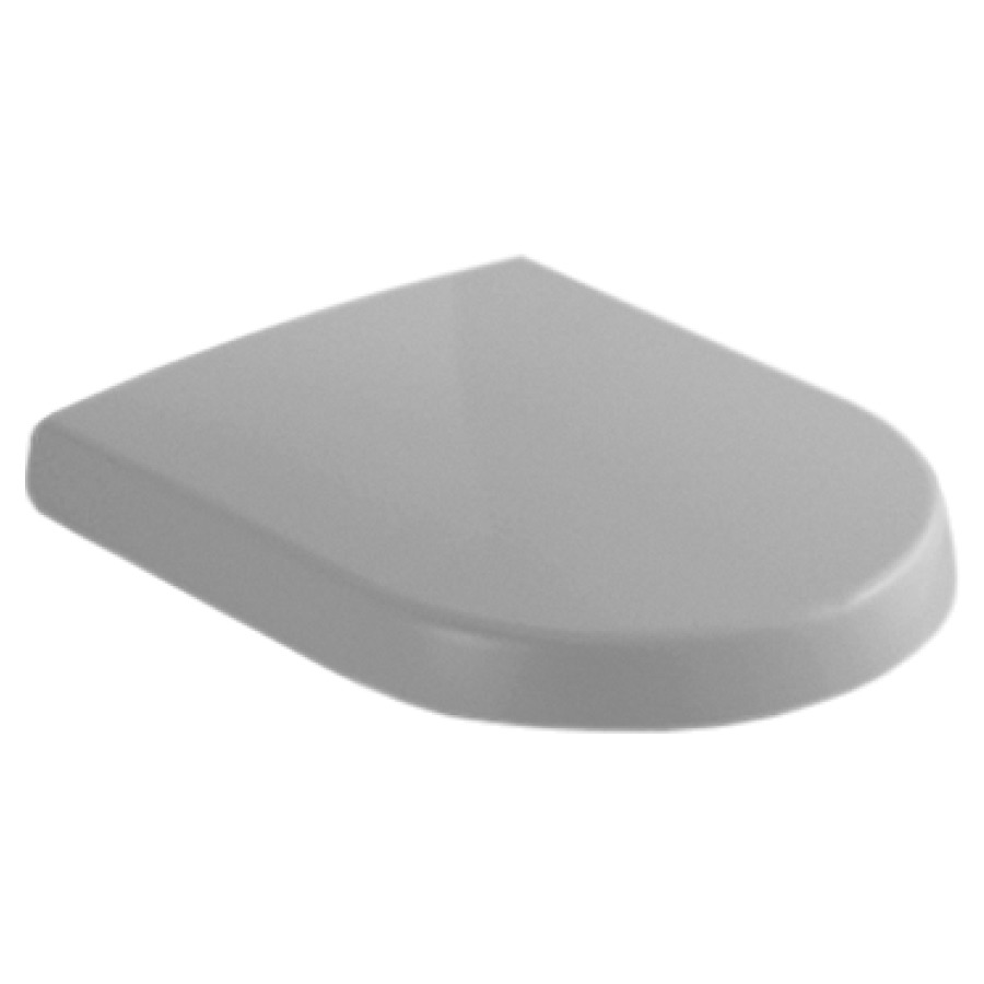 Sedile WC SUBWAY con coperchio, quick-release softclosing bianco cerniere cromate