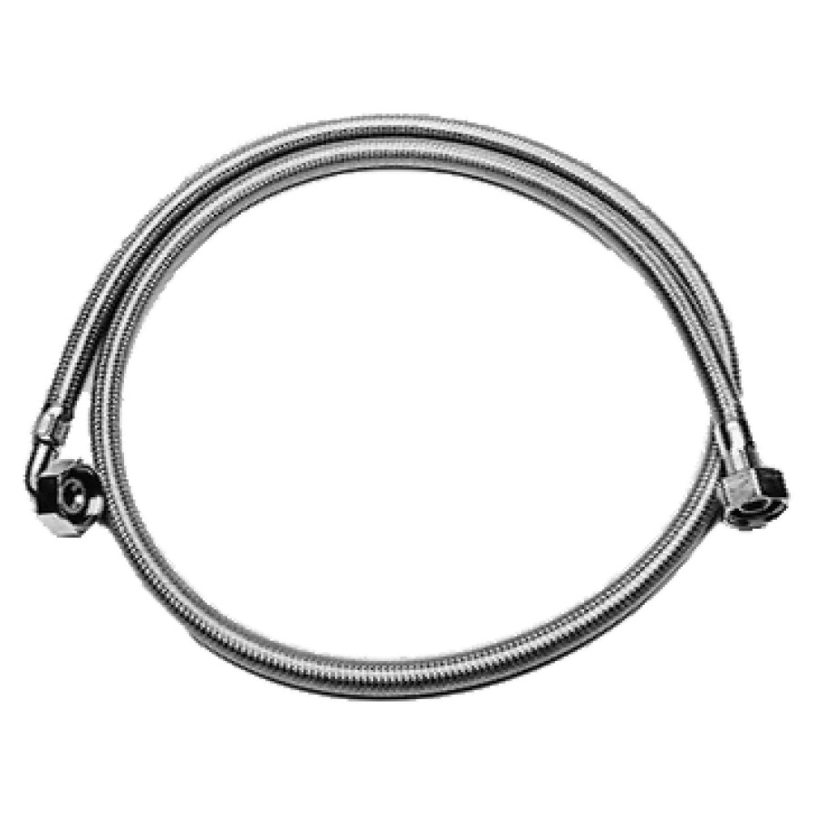 Tubo rinforzato NEOFLEX 3 4" x 3 4", 150 cm, DN 10 angolo, custodia filo acciaio rivestimento protettivo trasparente senza colore