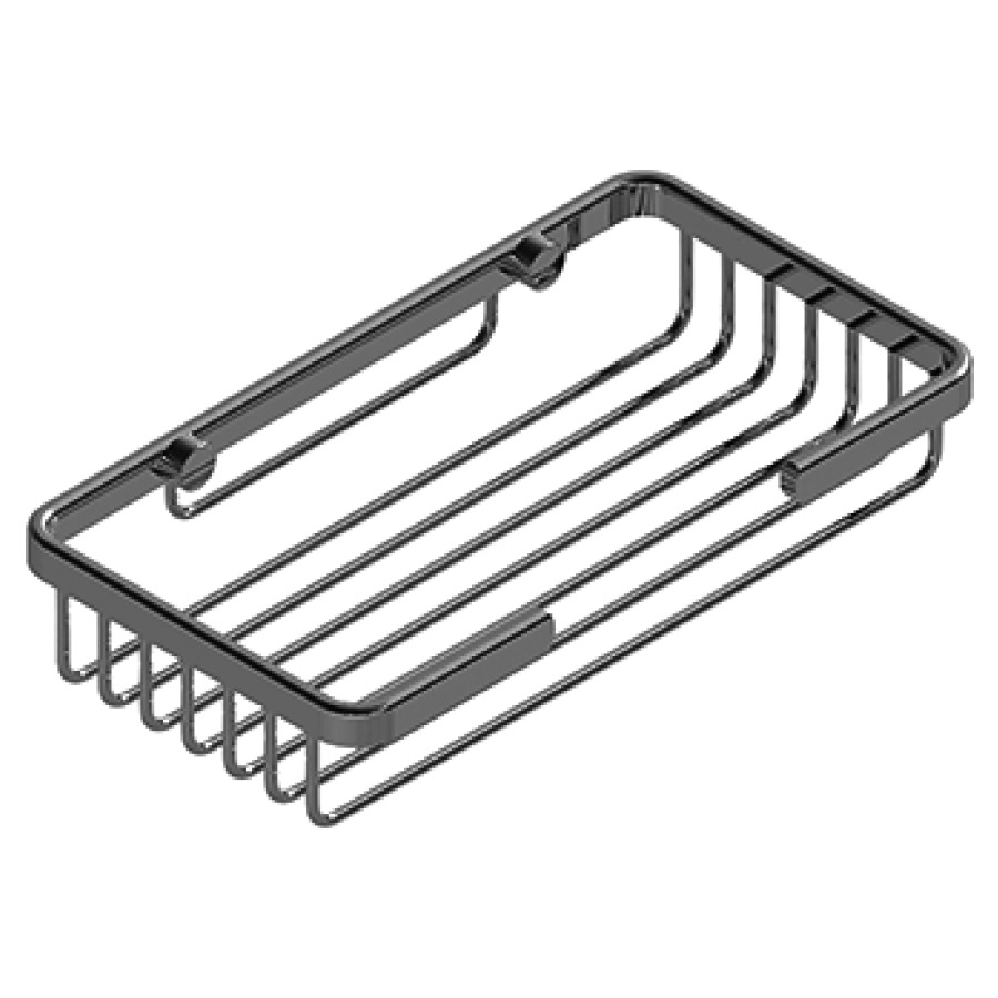 Portasapone a cestino Procasa Uno, 20 x 4 x 11 cm rettangolare cromato
