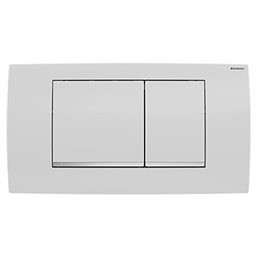 Placca copertura TWINLINE 30 comando a due quantità dal davanti bianco - cromato
