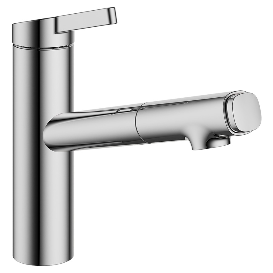 Miscelatore per lavello FIT S 205 mm, doccia estraibile tubi flessibili di collegamento 3 8" chromeline