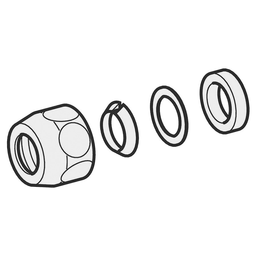 Raccordo di previstoppa 3 8" x 10 mm cromato