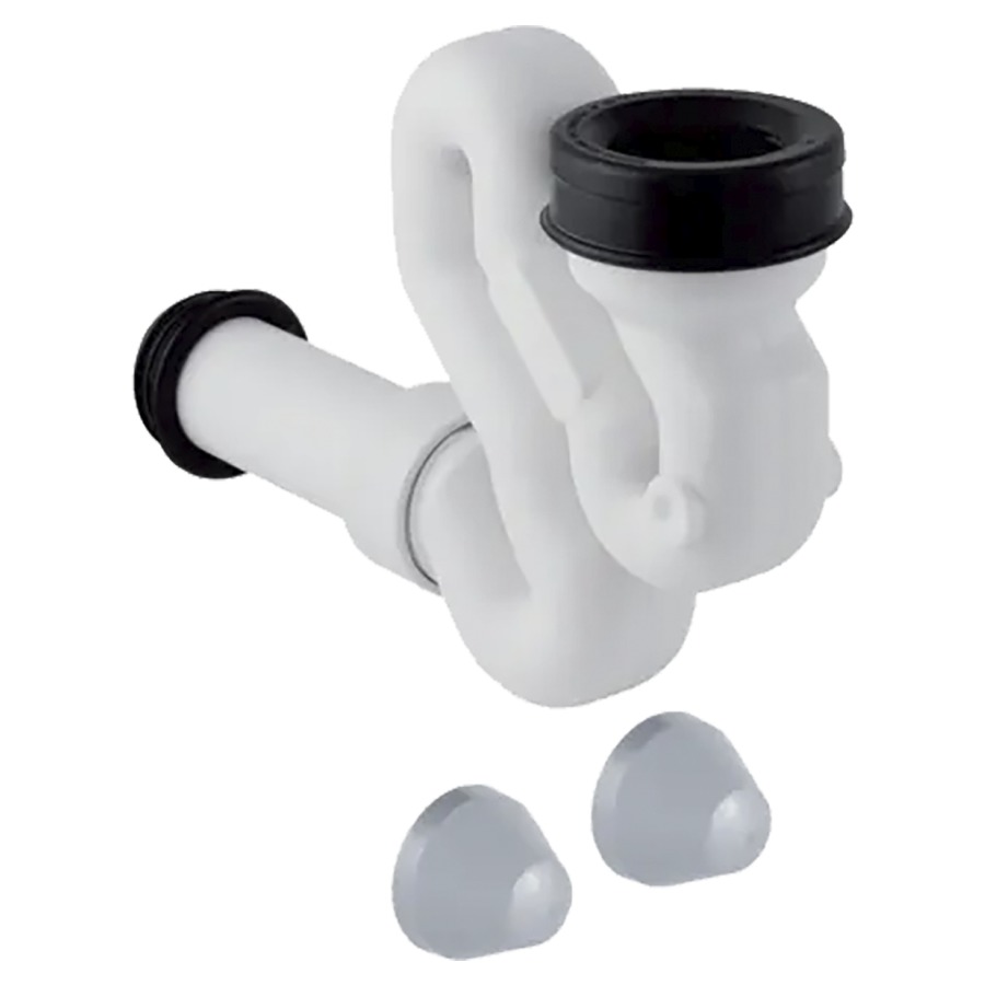 Sifone aspirazione GEBERIT AP per Taro, uscita orizzontale D 40 mm, guarnizione in gomma 40 45 mm senza colore