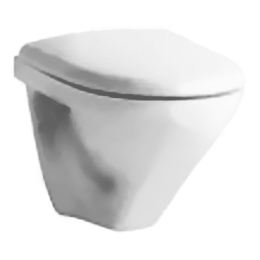 Vaso sospeso MODERNA R COMPACT UP, ceramica per cassetta ad incasso bianco standard