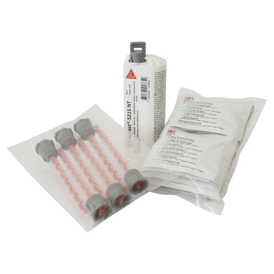 Working Kit ADESIO cartuccia 50 ml, per 15-20 flangie, adesivo 2 componenti SikaFast-5215 NT senza colore