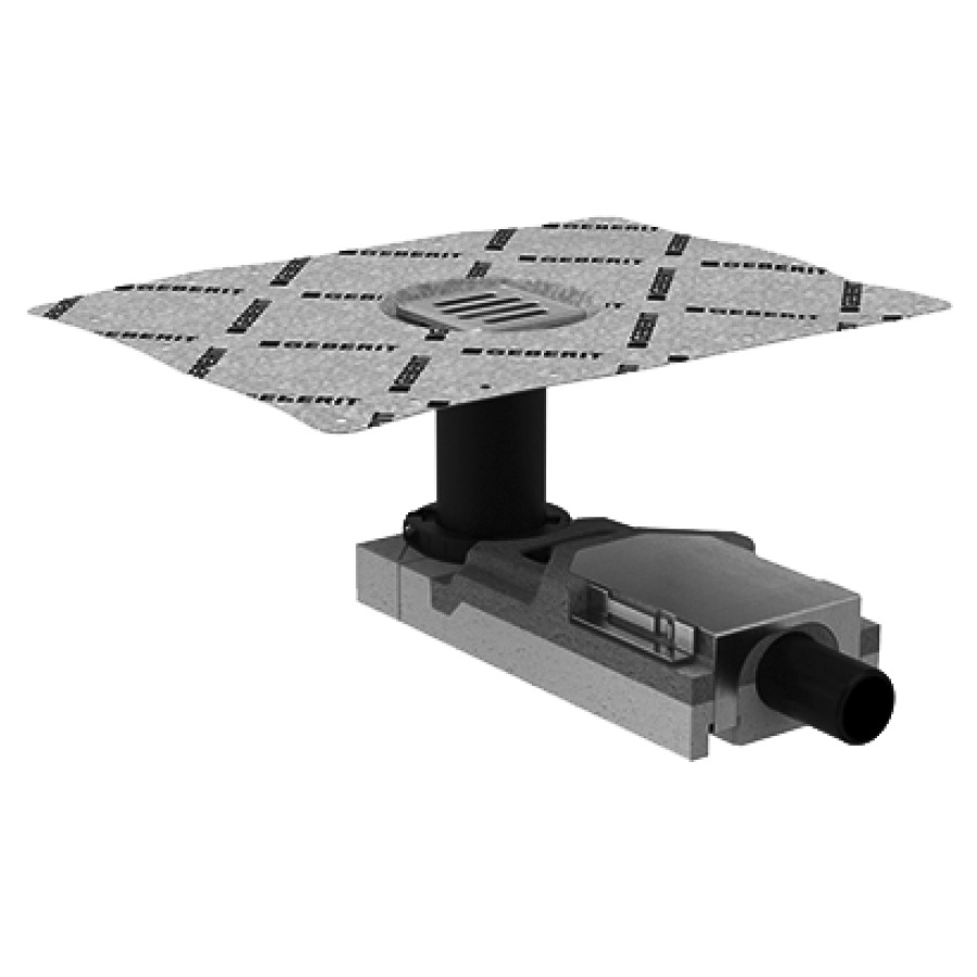 Set di scarico GEBERIT per docce a livello del suolo curva di scarico D 40 mm griglia Standard in acciaio inossidabile senza colore