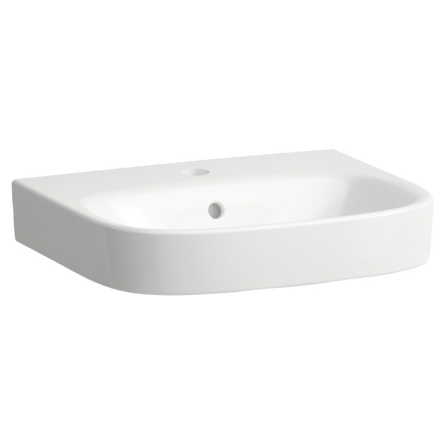 Lavamano Procasa Uno 45 x 37 cm, ceramica con troppopieno, semicircolare bianco 1 foro rubin., standard