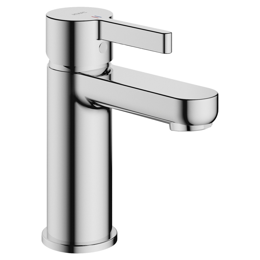 Miscelatore per lavabo FIT S 100 mm, bocca fissa con piletta eccentrica tubi flessibili di collegamento 3 8" chromeline