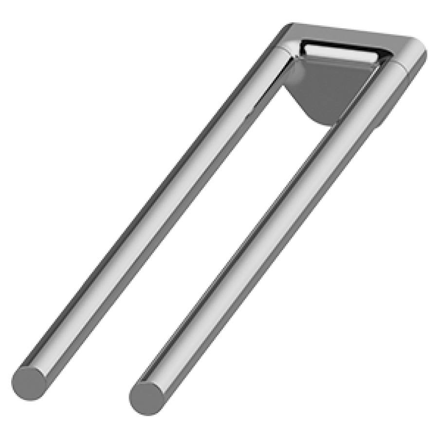 Portasalviette Procasa Tre S 42 cm, 2 bracci fissa cromato