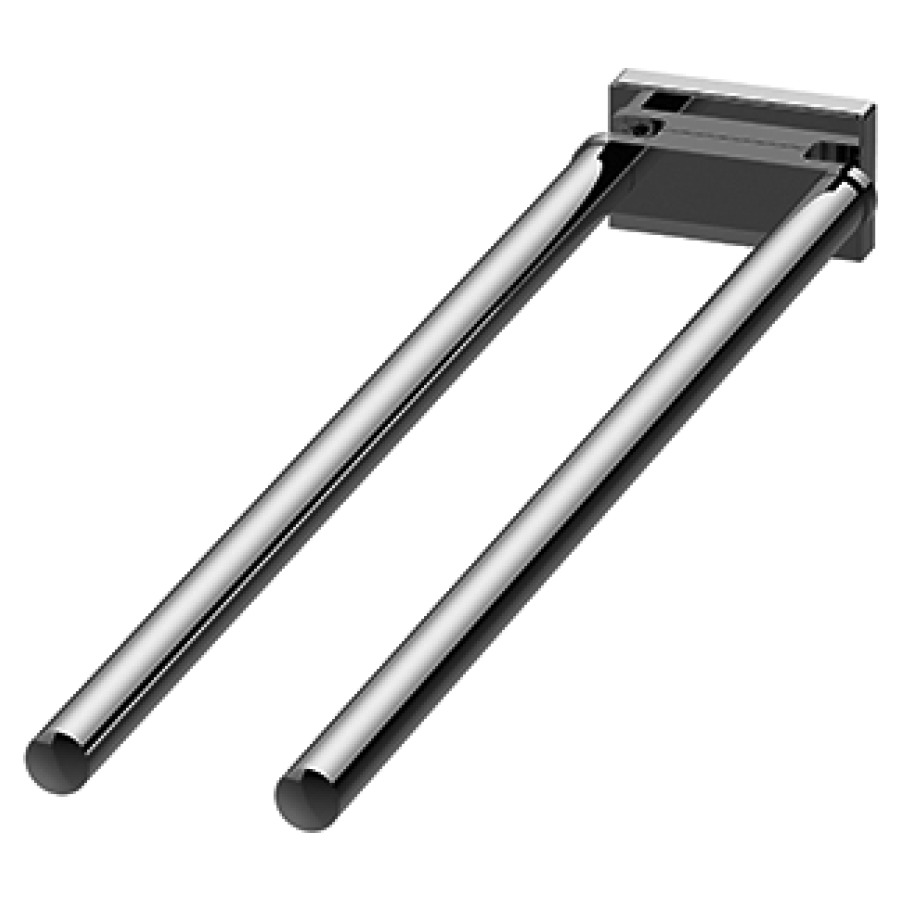 Portasalviette Procasa Cinque S 41 cm, 2 bracci fissa cromato