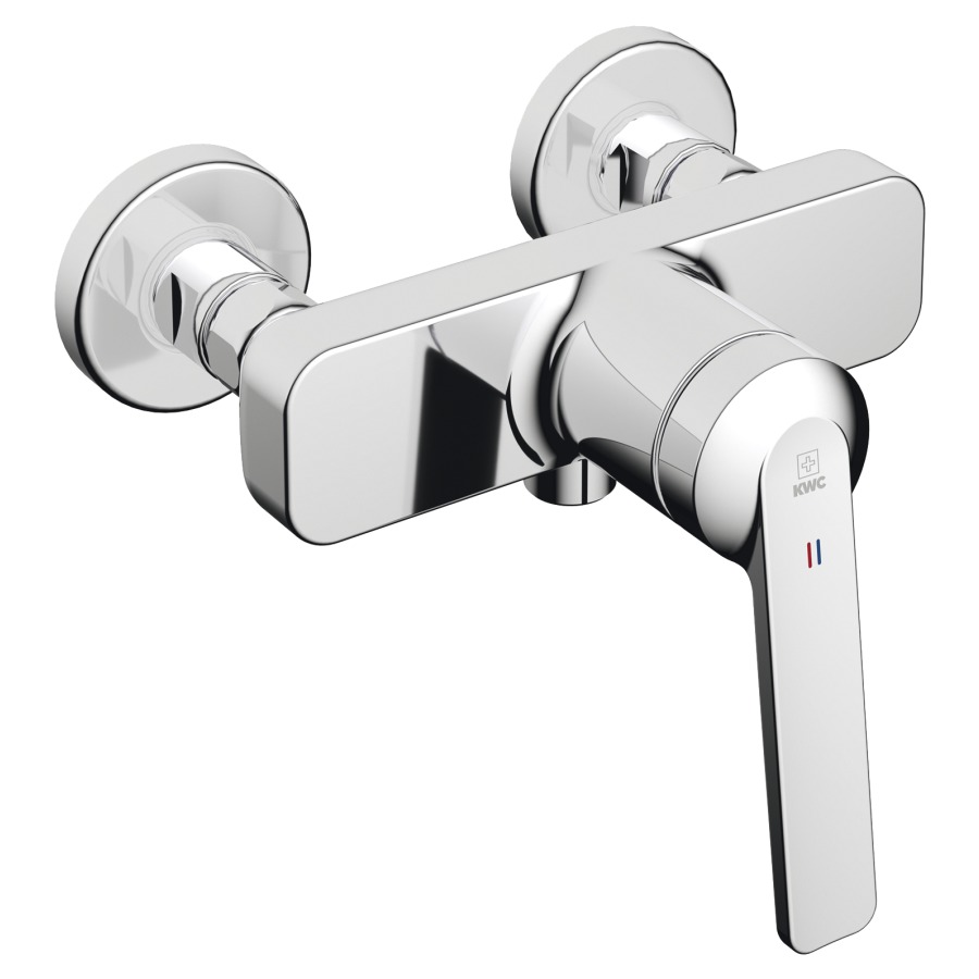 Miscelatore da doccia DOMO 6.0 D 120 mm, raccordi d'arresto 1 2" x 1 2", sans doccia e tubo da doccia chromeline