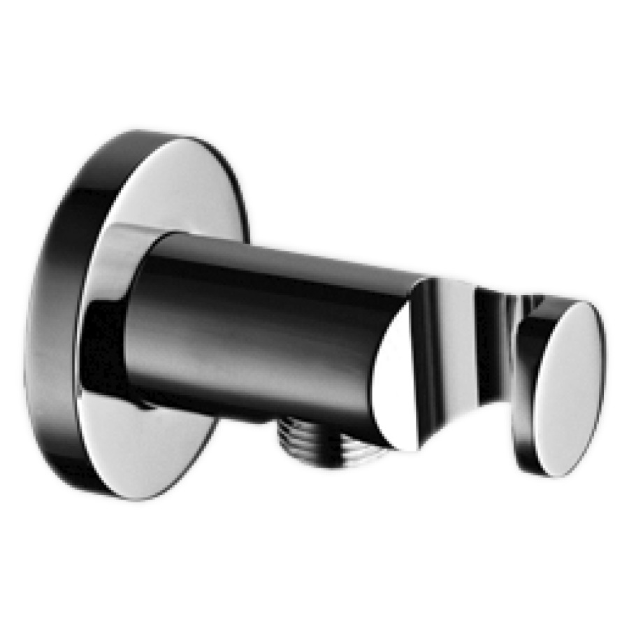 Supporto da doccia Rotondo 1 2", con collegamento di tubo 1 2" cromato