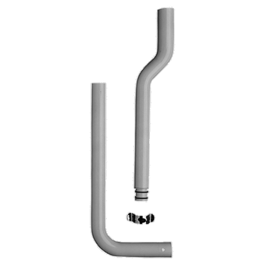 Tubo di risciacquo GEBERIT collarino con paracolpi spostamento 9 cm, 2 pezzi per cassetta di risciacquo à mezz' altezza bianco