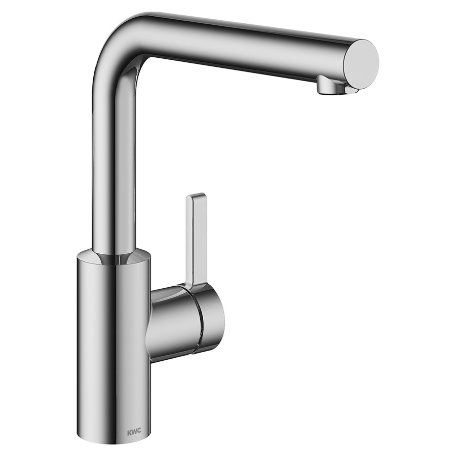 Miscelatore per lavello FIT S 205 mm, bocca orientabile 150°, comando laterale tubi flessibili di collegamento 3 8" chromeline