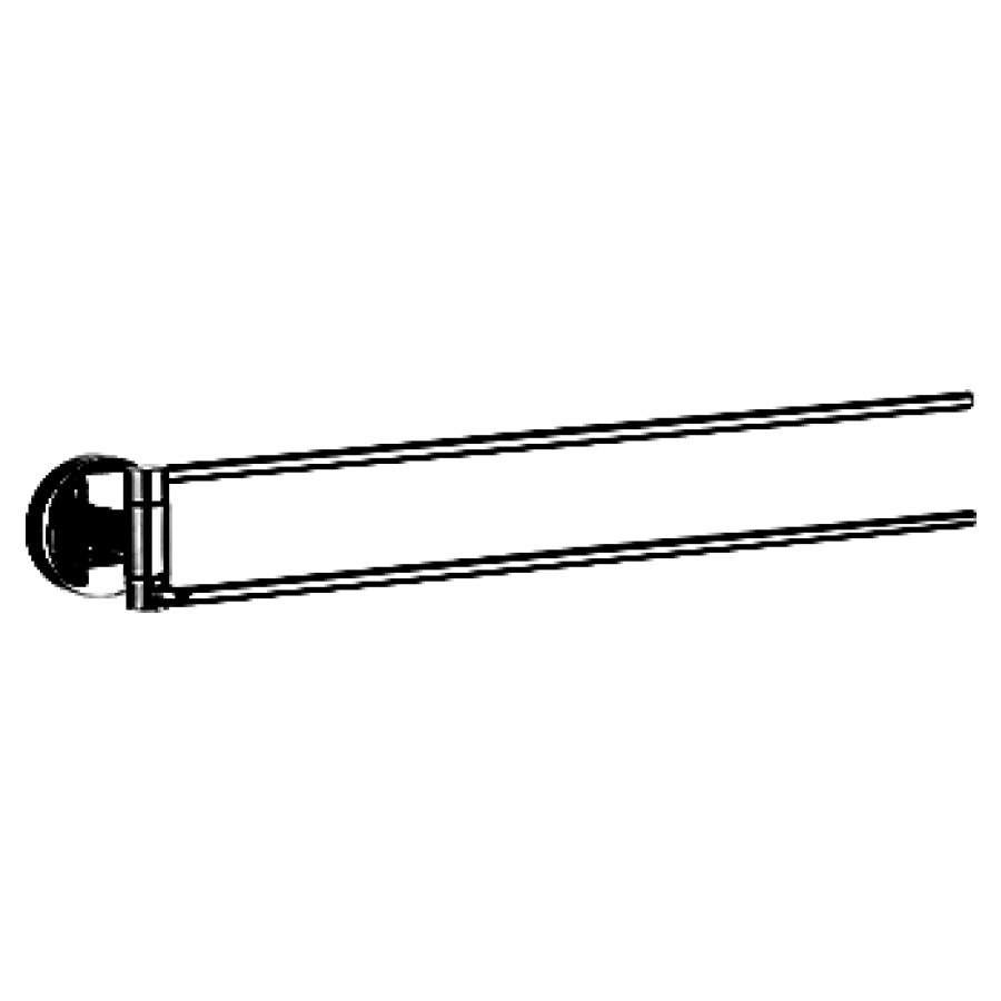 Portasalviette Procasa Uno S 40 cm, 2 bracci girevoli cromato