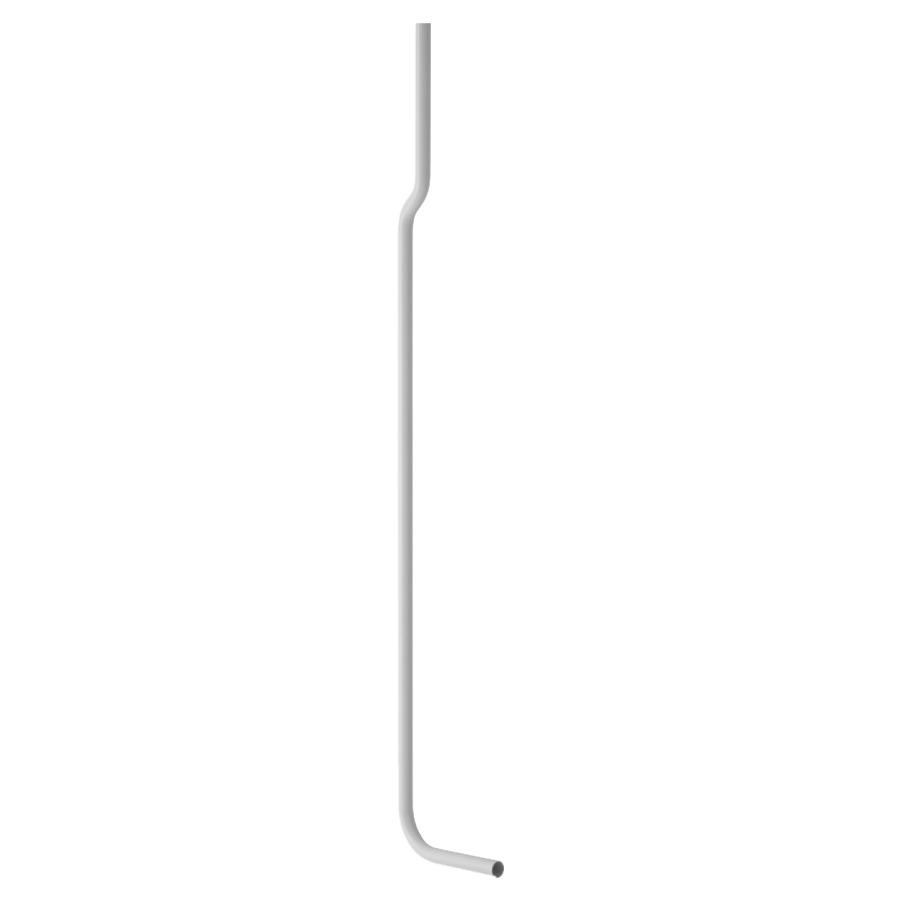 Tubo di risciacquo GEBERIT 156 cm, 1 pezzo con curva, per cassetta ad alta posizione bianco