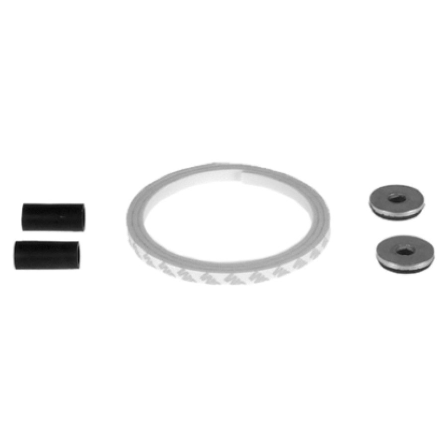 Set d'isolazione STAUFFER per vaso e bidet sospeso 1 profilo in gomma autoadesivo 2 ranelle-U 2 bussole in gomma 2 basi in gomma per requisiti elevati secondo SIA 181 senza colore