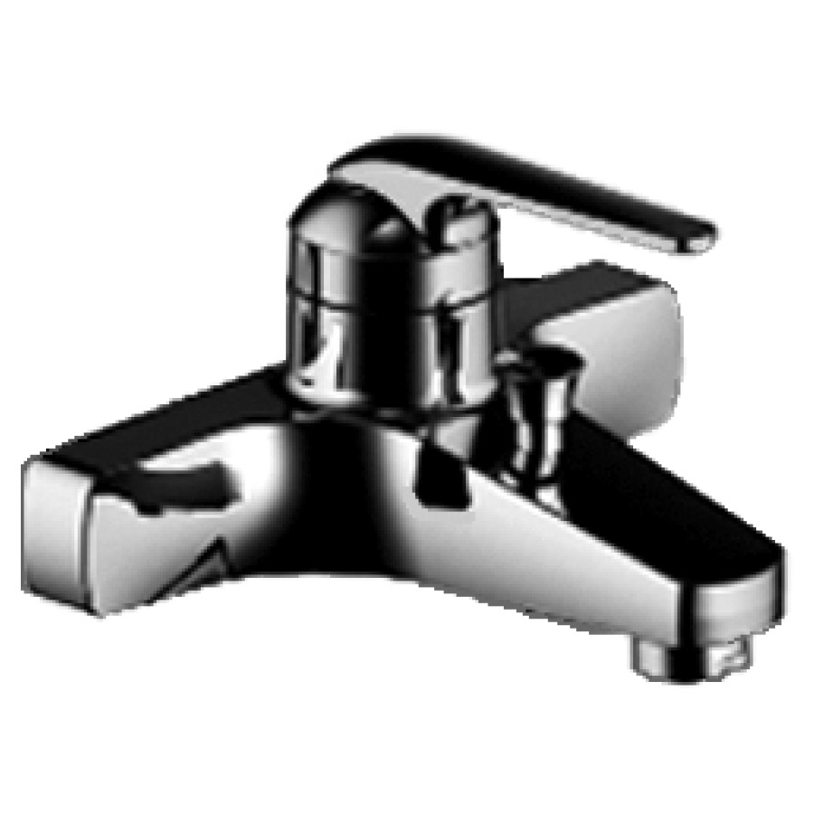 Miscelatore da bagno DOMO.5 D 153 mm, membrana di tenuta nudo, gruppo acustico II chromeline