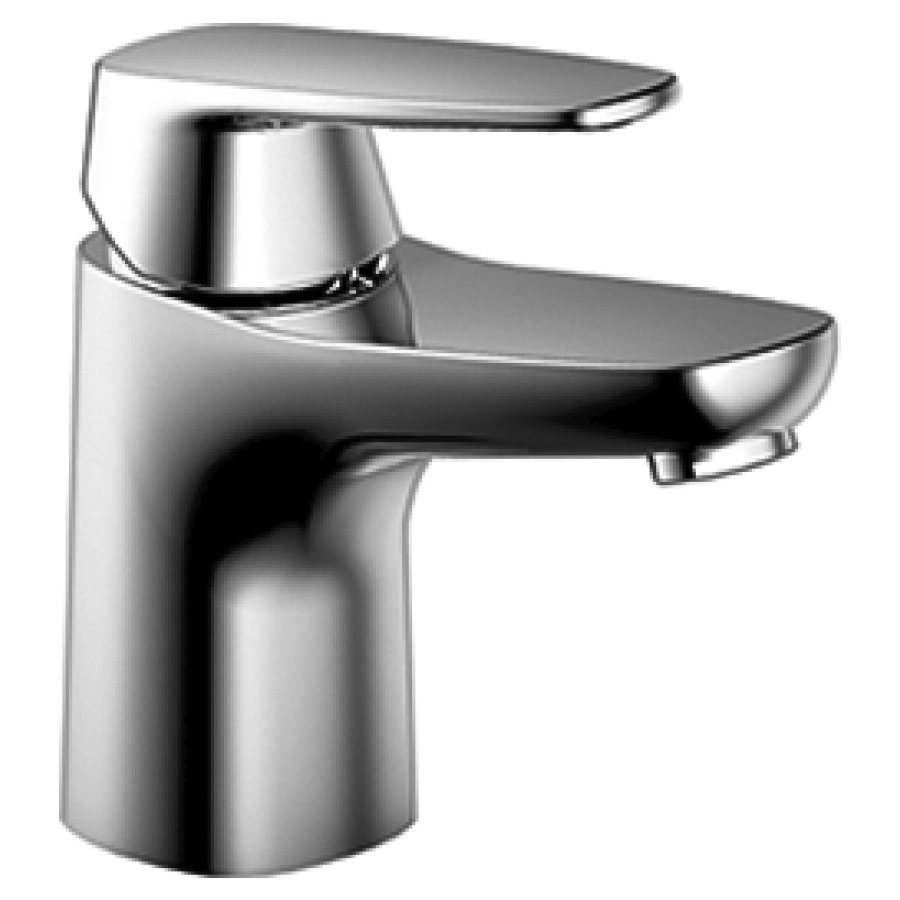 Miscelatore per lavabo Procasa Uno 17  sporgenza 110 mm, scarico fisso CoolFix, con valvola eccentrica flessibili di collegamento 3 8" classe di rumorosità I chromeline