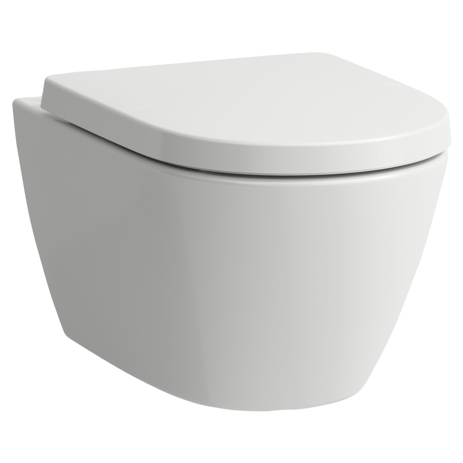 Vaso sospeso Procasa Cinque 54 x 36 cm, ceramica, rimless per cassetta ad incasso materiale di fissaggio bianco standard
