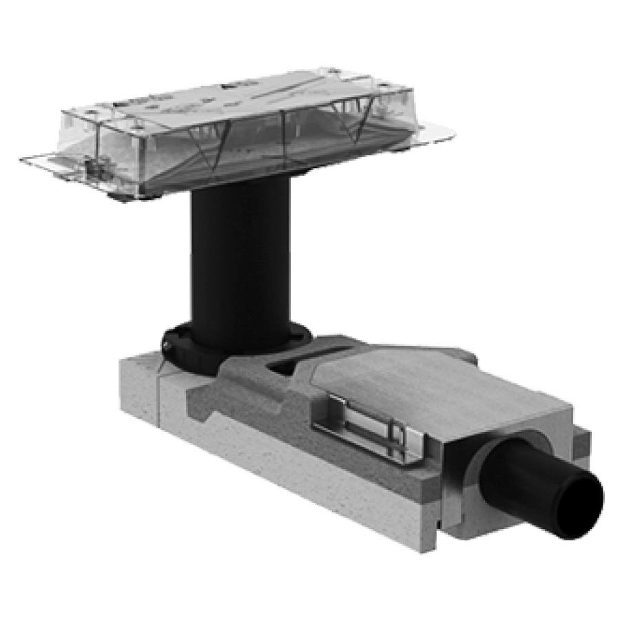 Set di premontaggio GEBERIT per canali per scarico doccia CleanLine per altezza del massetto a filo dell'imbuto di scarico 65-90 mm, D 40 mm senza colore