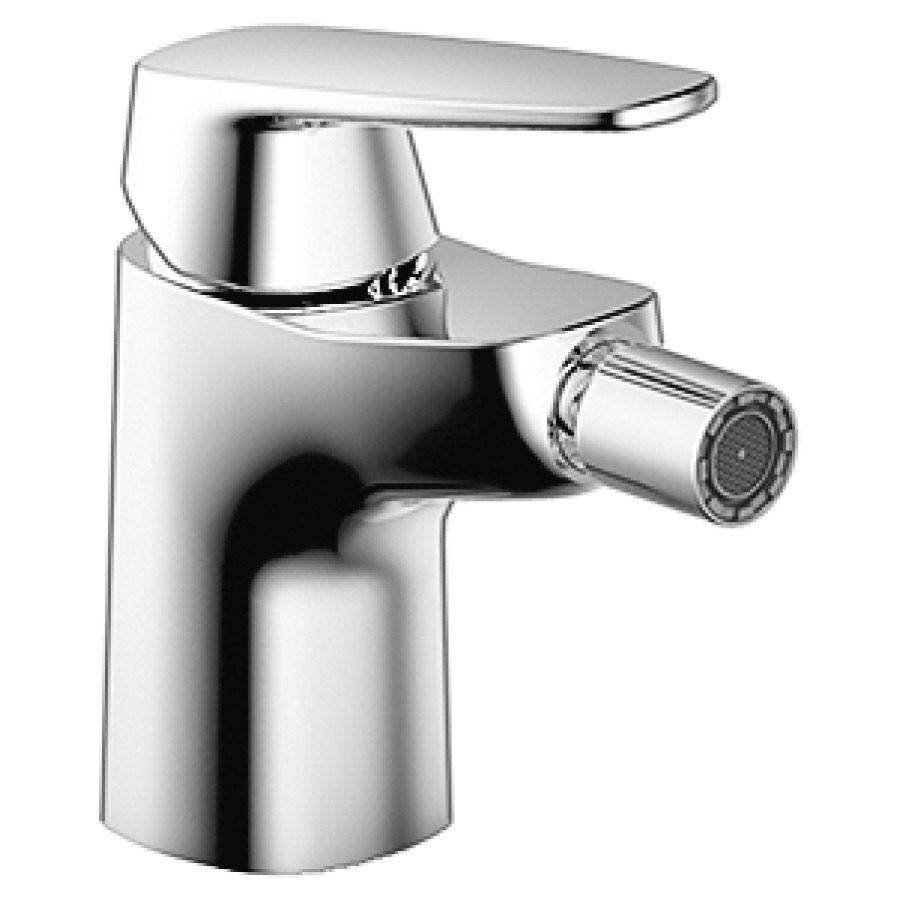 Miscelat. per bidet Procasa Uno 17 S 100 mm, ugello orientabile piletta eccentrica tubi flessibili di collegamento 3 8" , gruppo acustico I chromeline