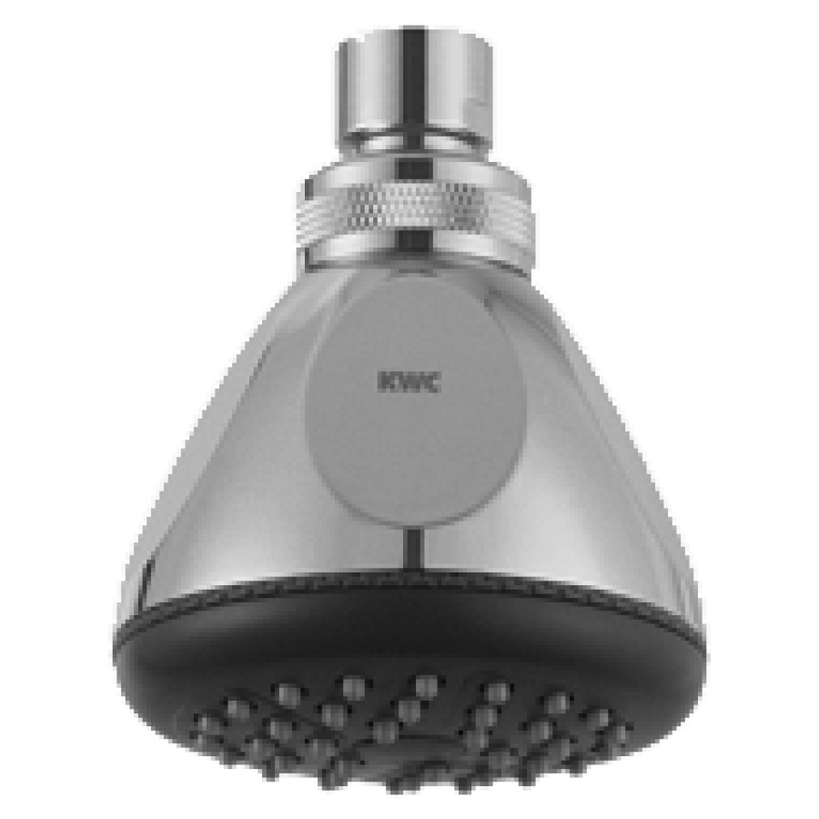 Pomolo per doccia KWC FIT MONO D 8,4 cm, 1 2", spaJet con snodo, senza braccio doccia a parete al soffitto gruppo acustico I chromeline