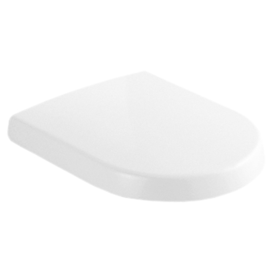 Sedile WC PRO con coperchio, togliabile abbassamento automatico per 342 010 013 046 078 172 343 002 005, 344 008 015 017 022 bianco antibatterico