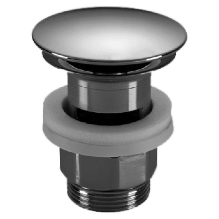 Piletta con placca 1 1 4", con troppopieno placca di copertura D 72 mm cromato