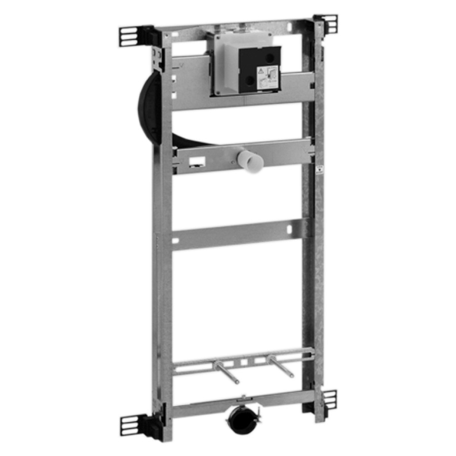 Elem. per orinatoio COMBIFIX Standard 1", tipo 137 set di premontaggio Universal telaio di montaggio premontato rubinetto d'arresto 1 2" senza guarnitura d'entrata senza sifone ad aspirazione per comandi d'orinatoio senza colore