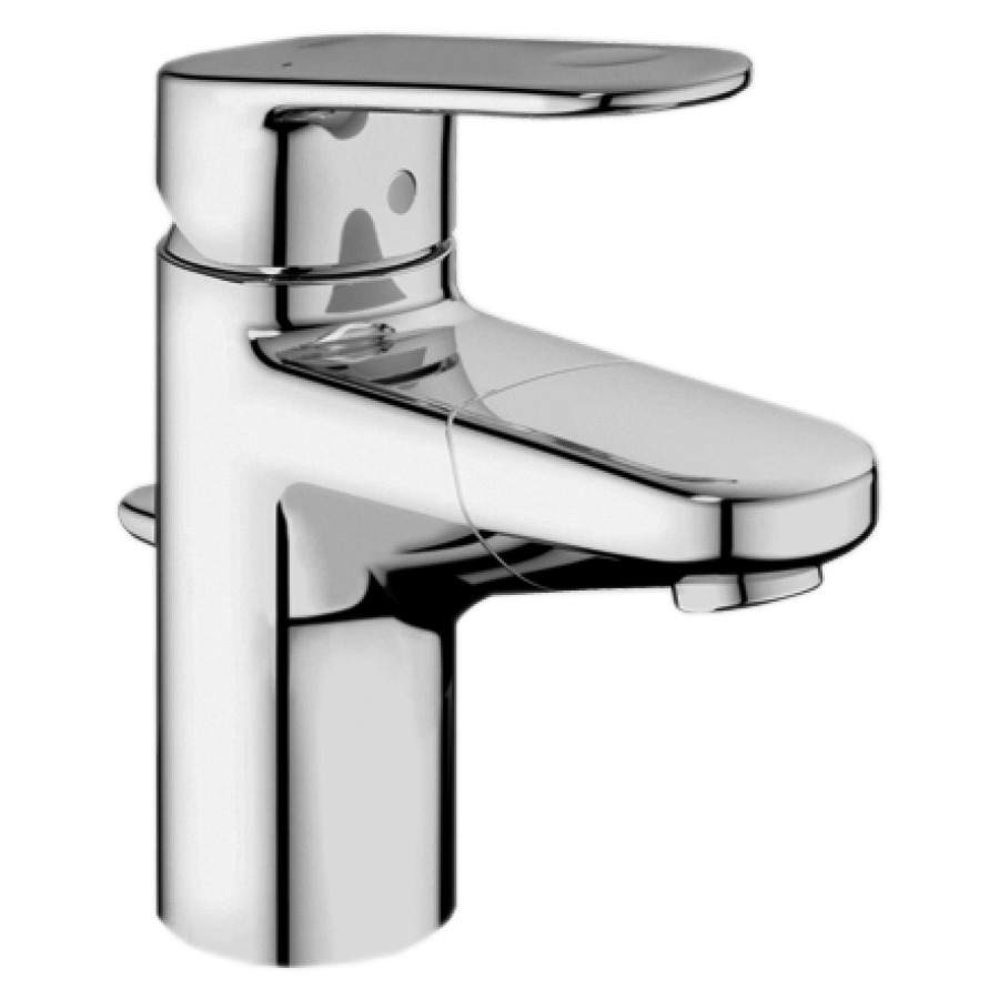 Miscel. per lavabo EUROPLUS NEW, S 106 mm, bocca fissa estraibile, piletta eccentrica gruppo acustico I cromato