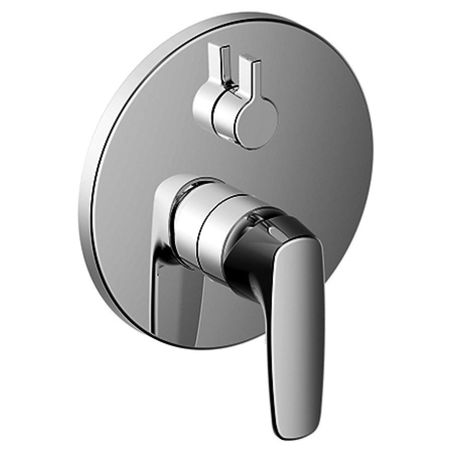 Miscelat. da bagno Procasa Uno 17 UP, set di montaggio finale con inversore, dispostitivo antisifonnaggio integrato senza corpo ad incasso 725 090 gruppo acustico I chromeline