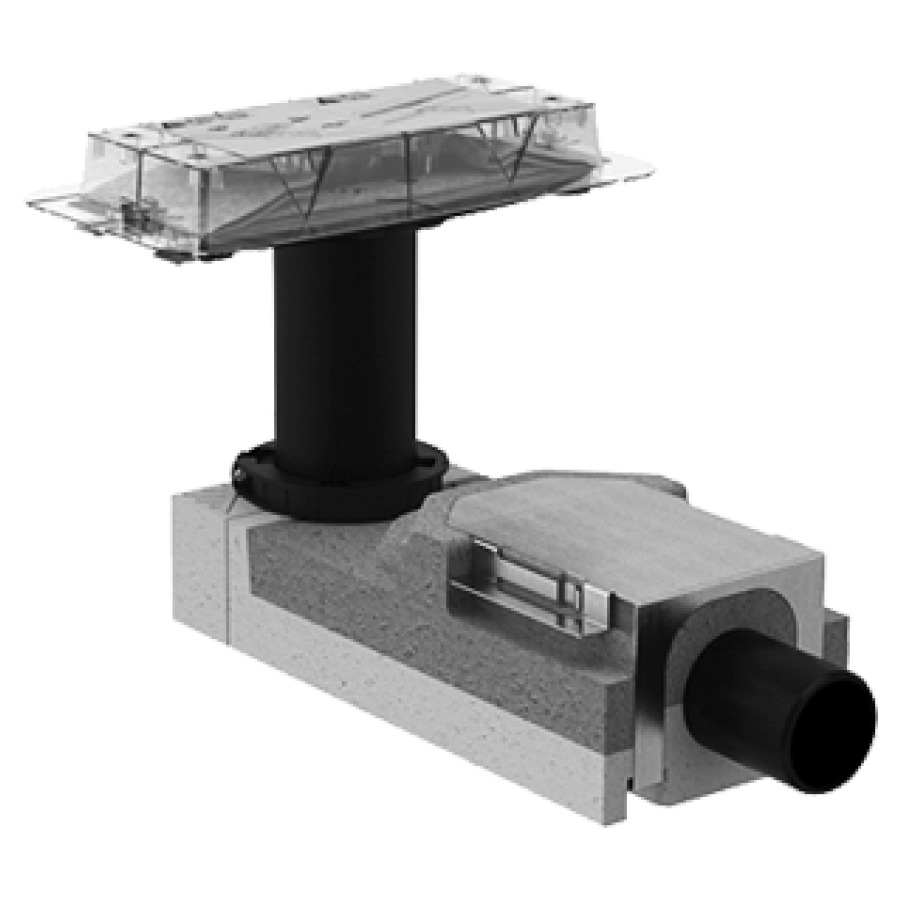 Set di premontaggio GEBERIT per canale da doccia CleanLine per altezza del massetto a filo dell'imbuto di scarico 90-220 mm, D 56 mm senza colore