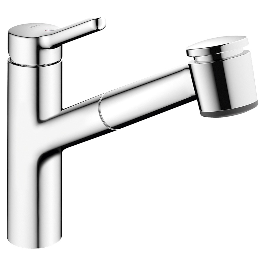 Miscelatore per lavello WAMAS 2.0, S 220 mm, doccia estraibile, tubi flessibili di collegamento 3 8" chromeline