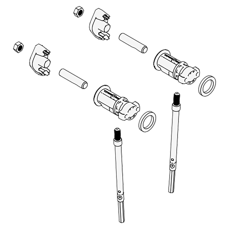 Set di fissaggio parete LAUFEN M12, EasyFit 2.0, per vaso sospeso e bidet sospeso senza colore